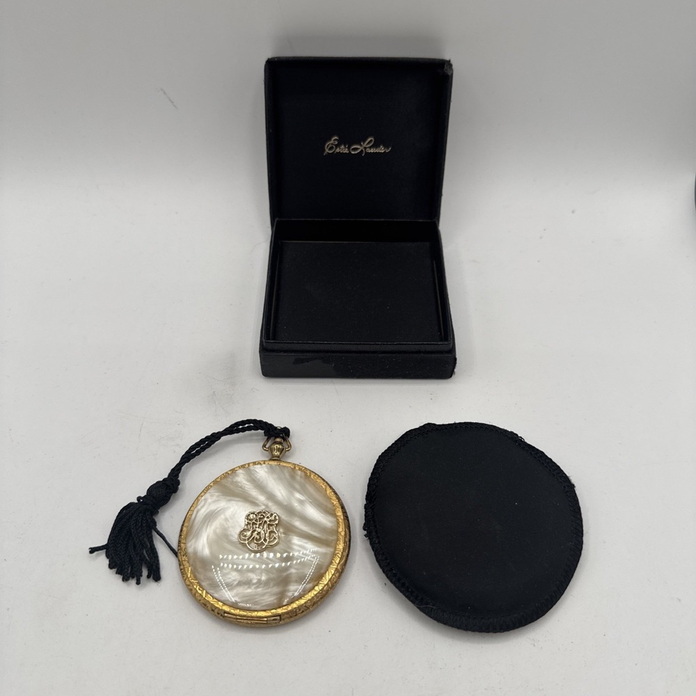 VINTAGE ESTEE LAUDER 1960s French Porcelain COMPACT Made In USA Unused